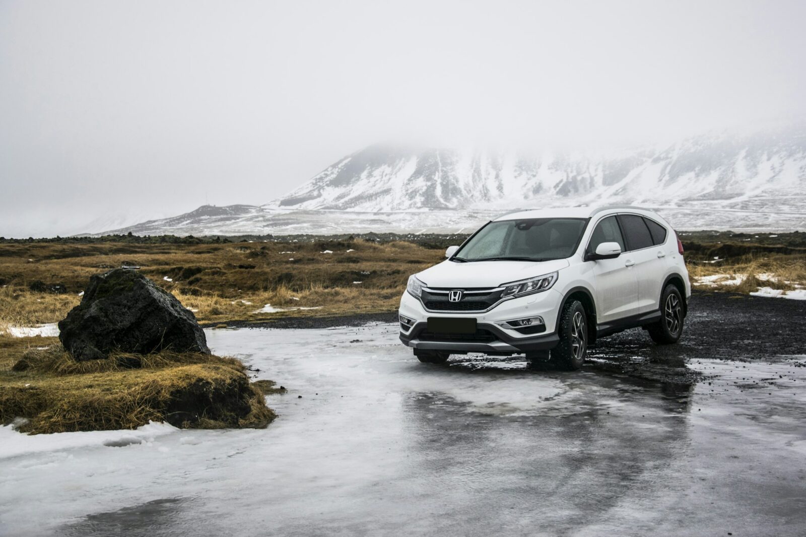 A four-wheel drive on an unsealed road